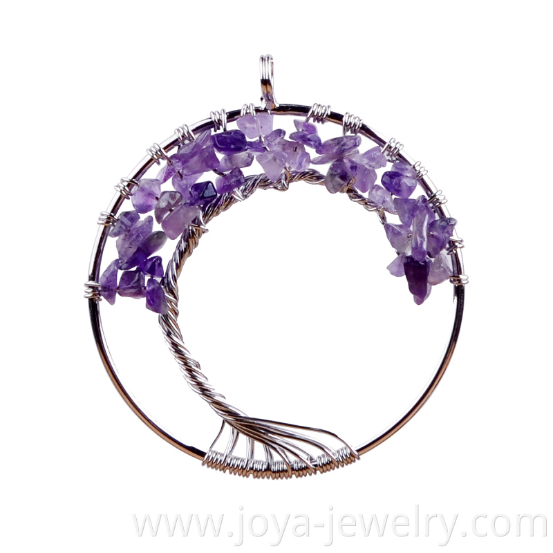 amethyst tree pendant